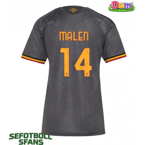 AS Roma Donyell Malen #14 Tredje Tröja Kvinnor 2026-27 Kortärmad